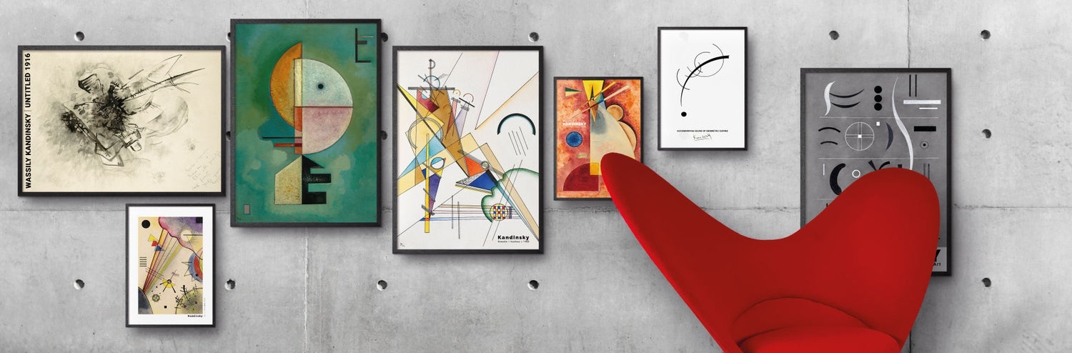 billedvæg med Wassily Kandinsky billeder og plakater