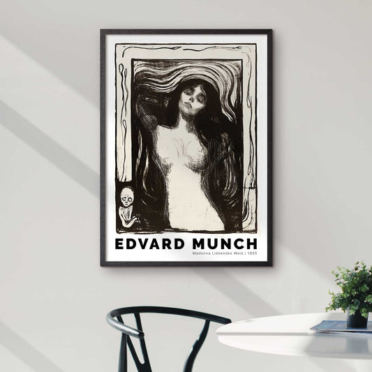 Art poster featuring Edvard Munch "Madonna Liebendes Weib""