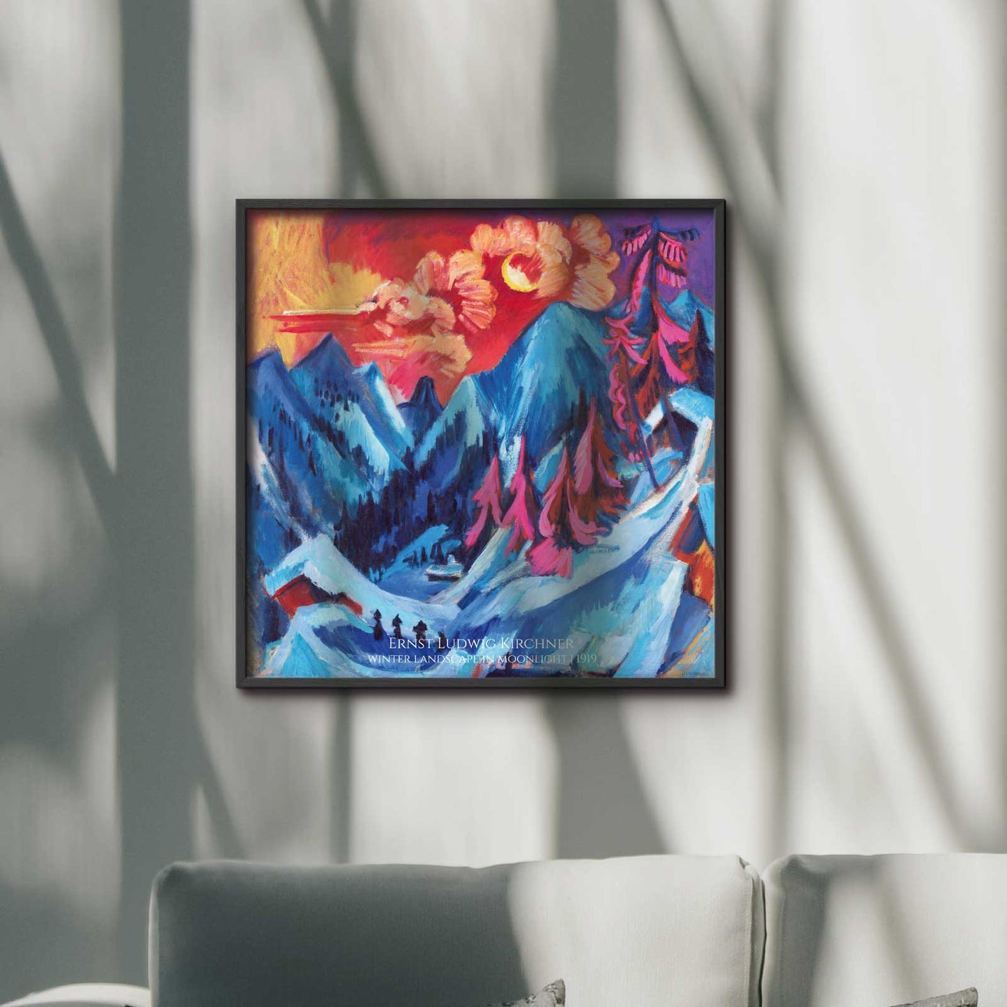Art poster featuring Ludwig Kirchner "Winter Landscape in Moonlight "