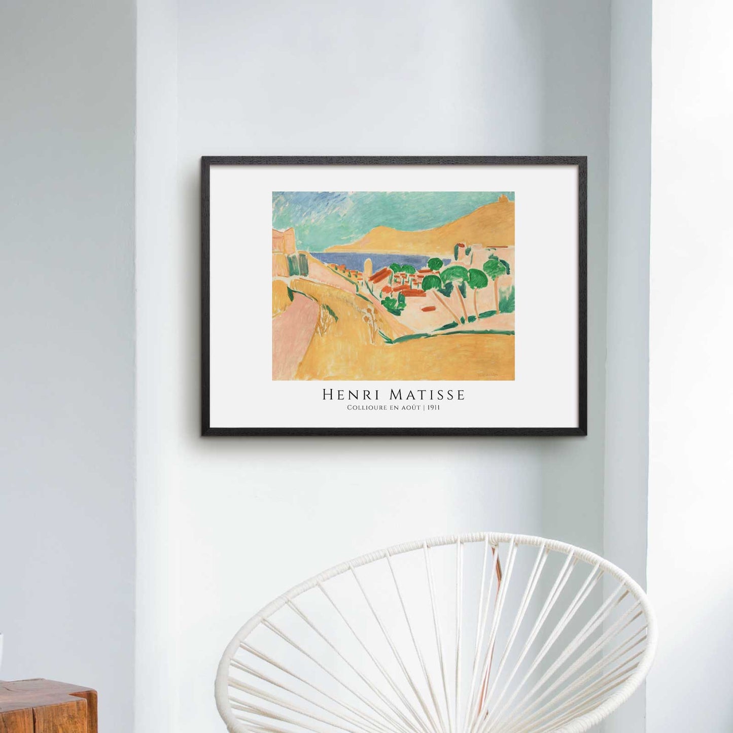 Art poster featuring Henri Matisse "Collioure en Aout"