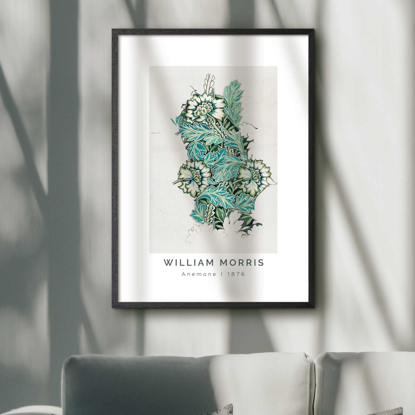 Art poster featuring William Morris work "Anemone"