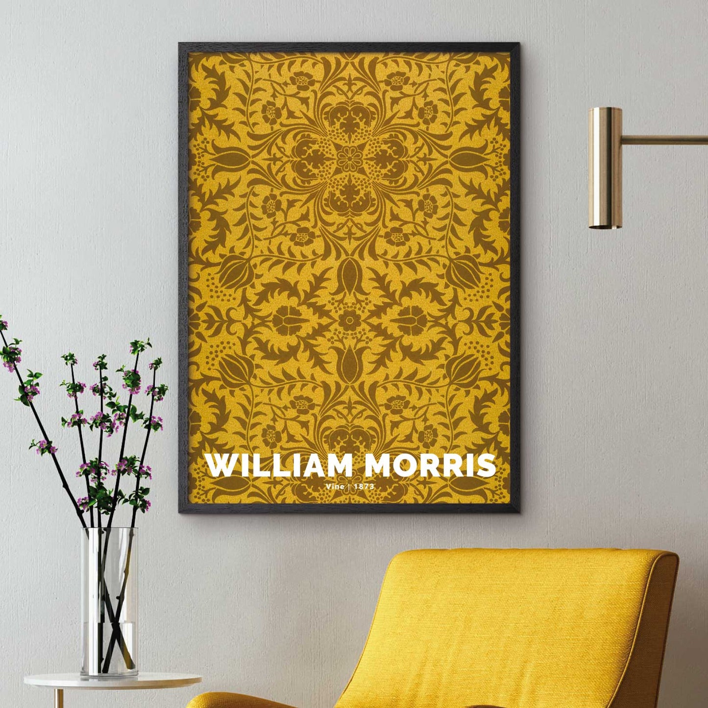 Art poster with William Morris pattern "Vine"