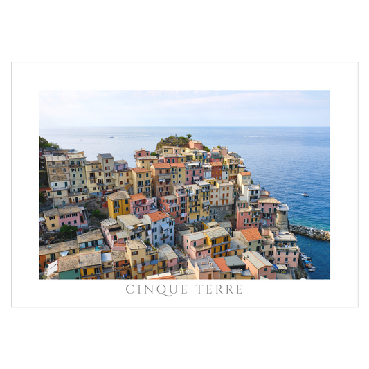 Byplakat med Manarola i Cinque Terre i Italien