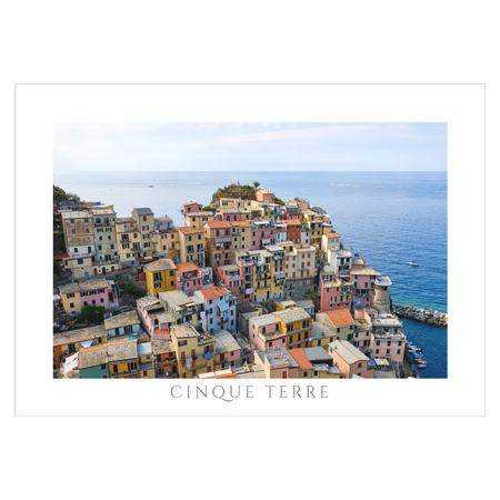 Byplakat med Manarola i Cinque Terre i Italien