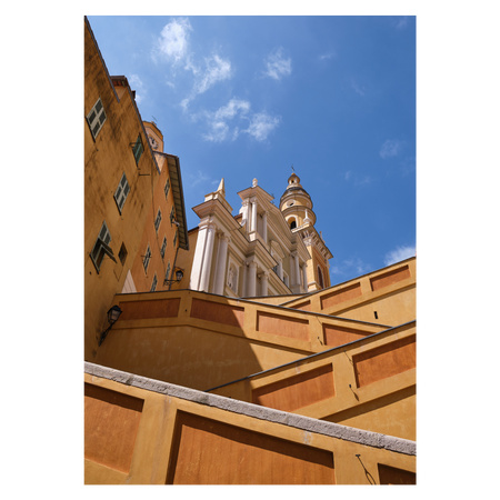 poster med Basilique Saint Michael i Menton, Frankrig