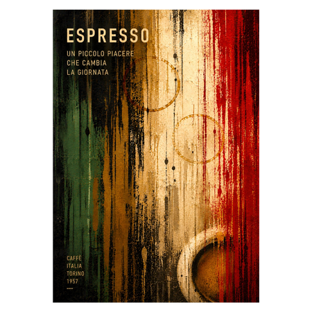 Espresso - Grafisk kunsttryk i abstrakt design