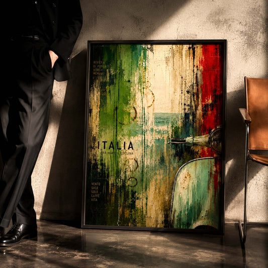 ITALIA - Abstract graphical art print