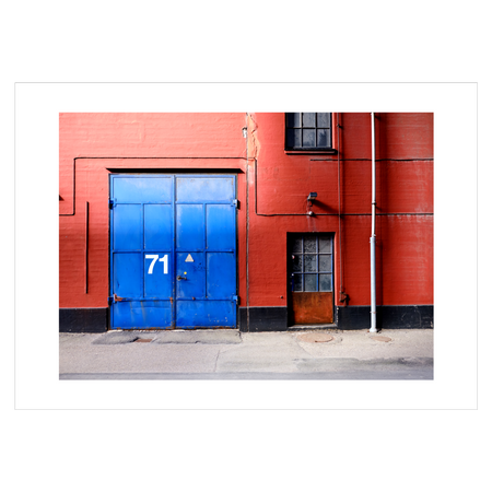 København plakat med en rød facade fra Ørstedsværket