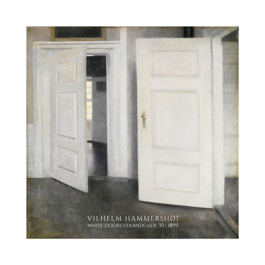 Kunstplakat med Vilhelm Hammershøi "White Doors"