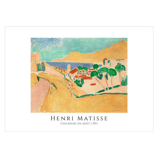 Kunstplakat med Henri Matisse "Collioure  en Aout"