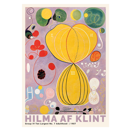 Kunstplakat med Hilma af Klint "No. 7 Adulthood"
