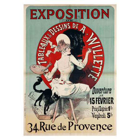 Kunstplakat  Jules Chéret "Exposition De Tableaux"