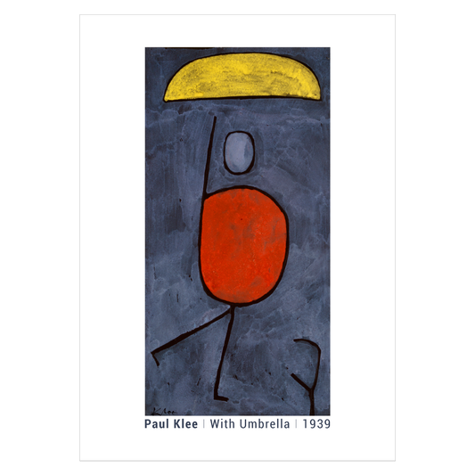 Kunstplakat med Paul Klees "With Umbrella"