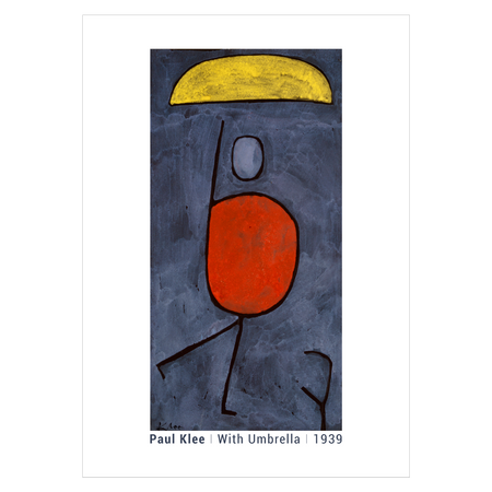 Kunstplakat med Paul Klees "With Umbrella"