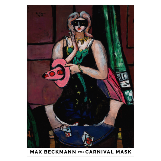 kunstplakat med Max Beckmann "Carnival Mask"