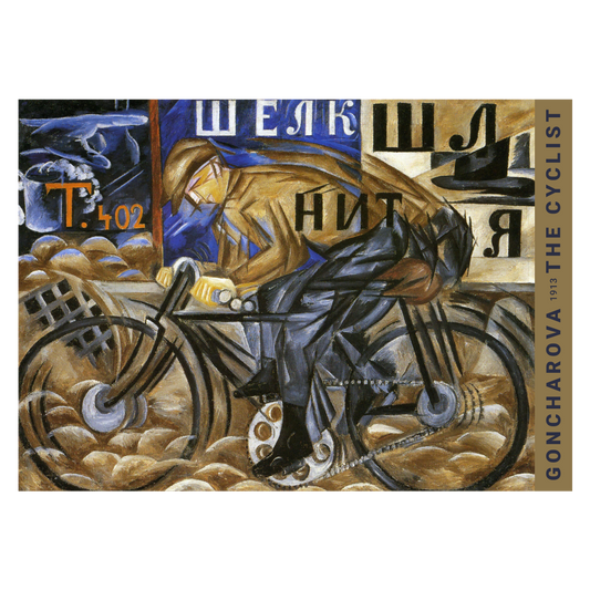 Kunstplakat med Natalia Goncharova "The Cyclist"