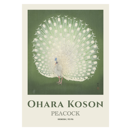 Kunstplakat med Ohara Koson "Peacock"