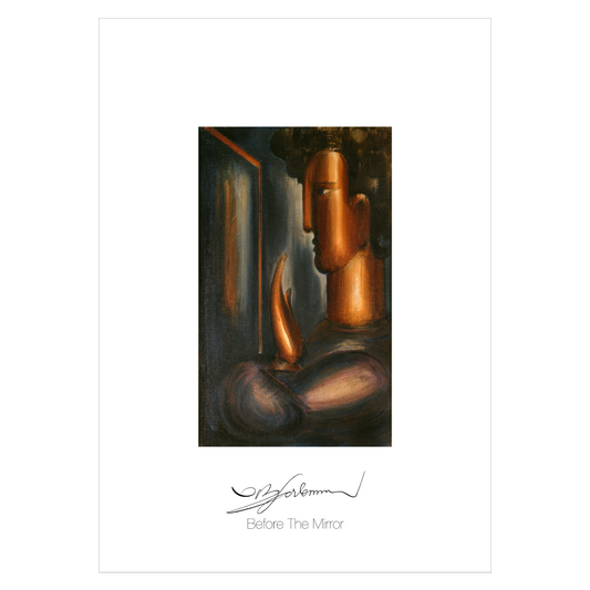Kunstplakat med "Before the Mirror" af Oskar Schlemmer