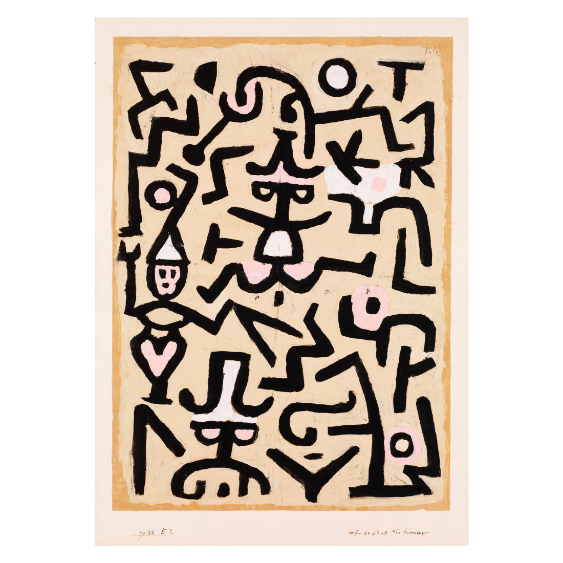 Kunstplakat med "Comedians Handbill" af Paul Klee