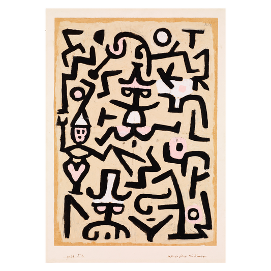 Kunstplakat med "Comedians Handbill" af Paul Klee
