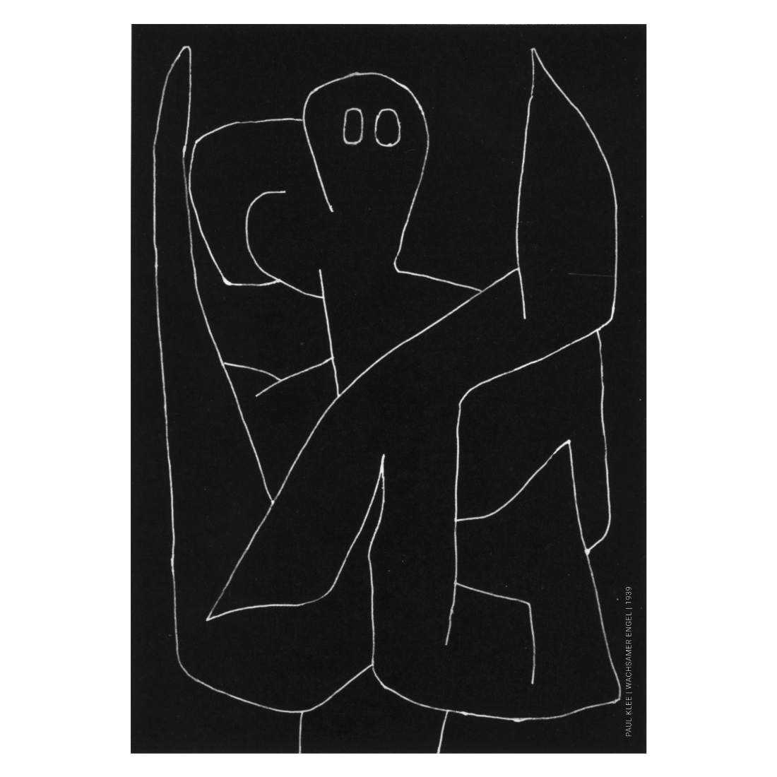 Kunstplakat med Paul Klees "Wachsamer Engel"