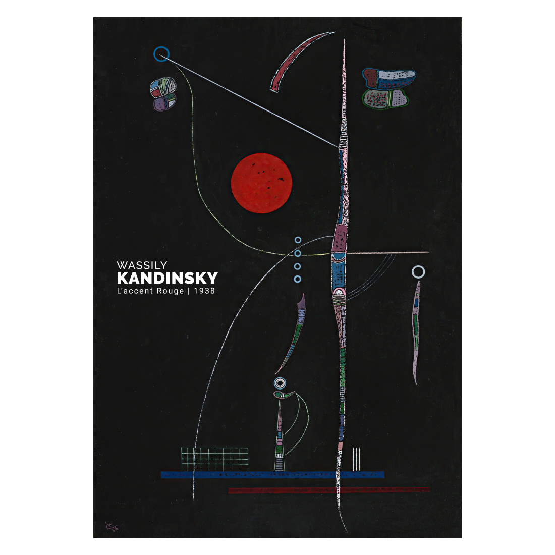 Kunstplakat med "L’accent Rouge" af Wassily Kandinsky