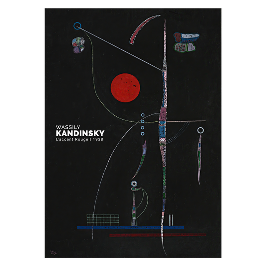Kunstplakat med "L’accent Rouge" af Wassily Kandinsky 