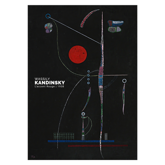 Kunstplakat med "L’accent Rouge" af Wassily Kandinsky
