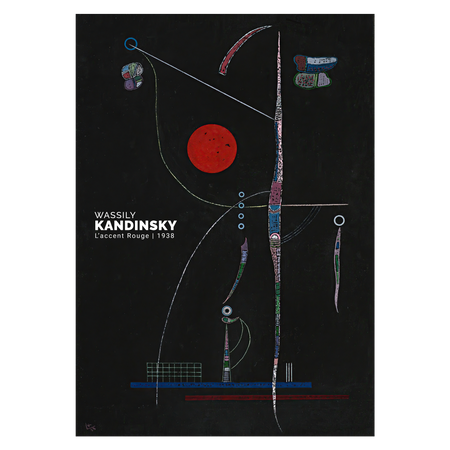 Kunstplakat med "L’accent Rouge" af Wassily Kandinsky