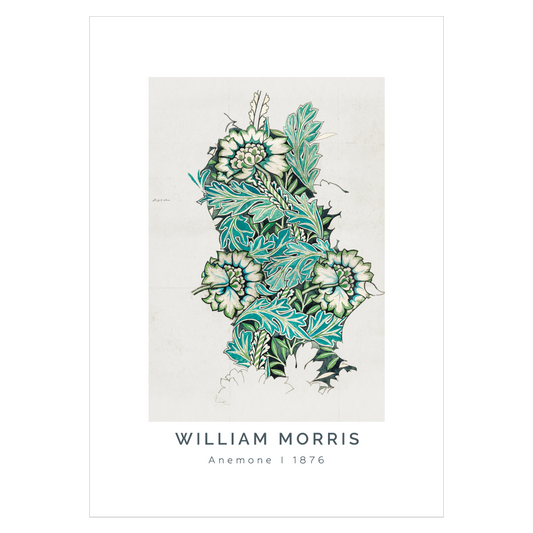 Kunstplakat med William Morris' værk "Anemone"
