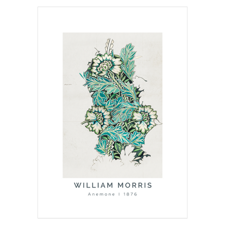Kunstplakat med William Morris' værk "Anemone"