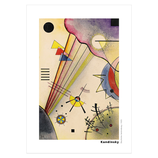 Kunstplakat med Wassily Kandinsky "Deutliche Verbindung"