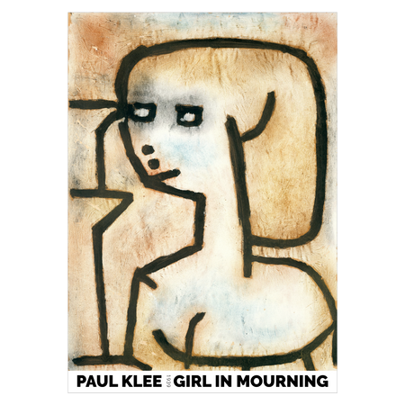 Kunstplakat med "Girl in Mourning" af Paul Klee