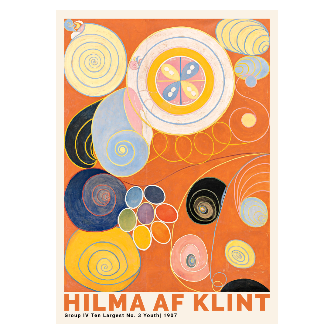 Lærredsbillede med kunstværket "No. 3 Youth" af Hilma af Klint