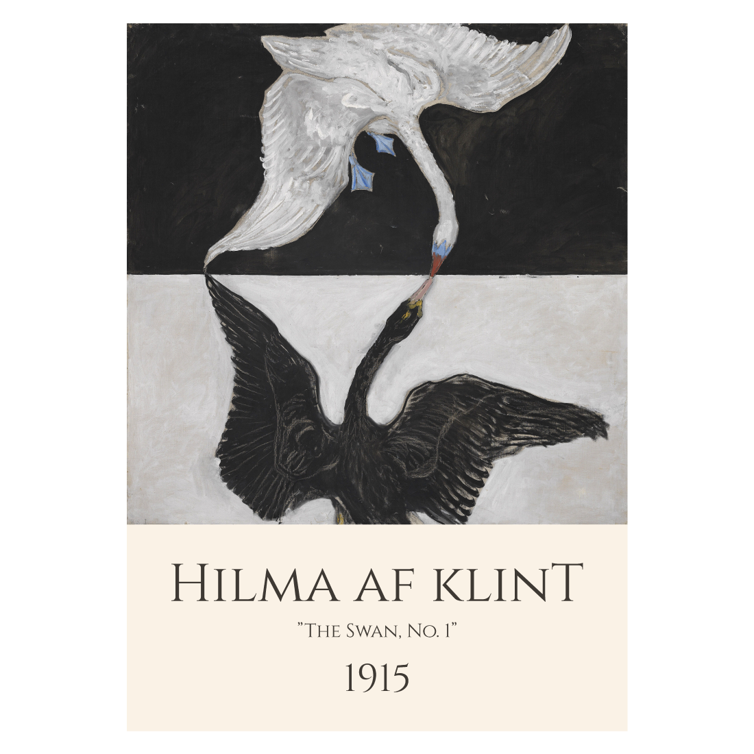 Lærredsplakat med Hilma af Klints The Swan No. 1