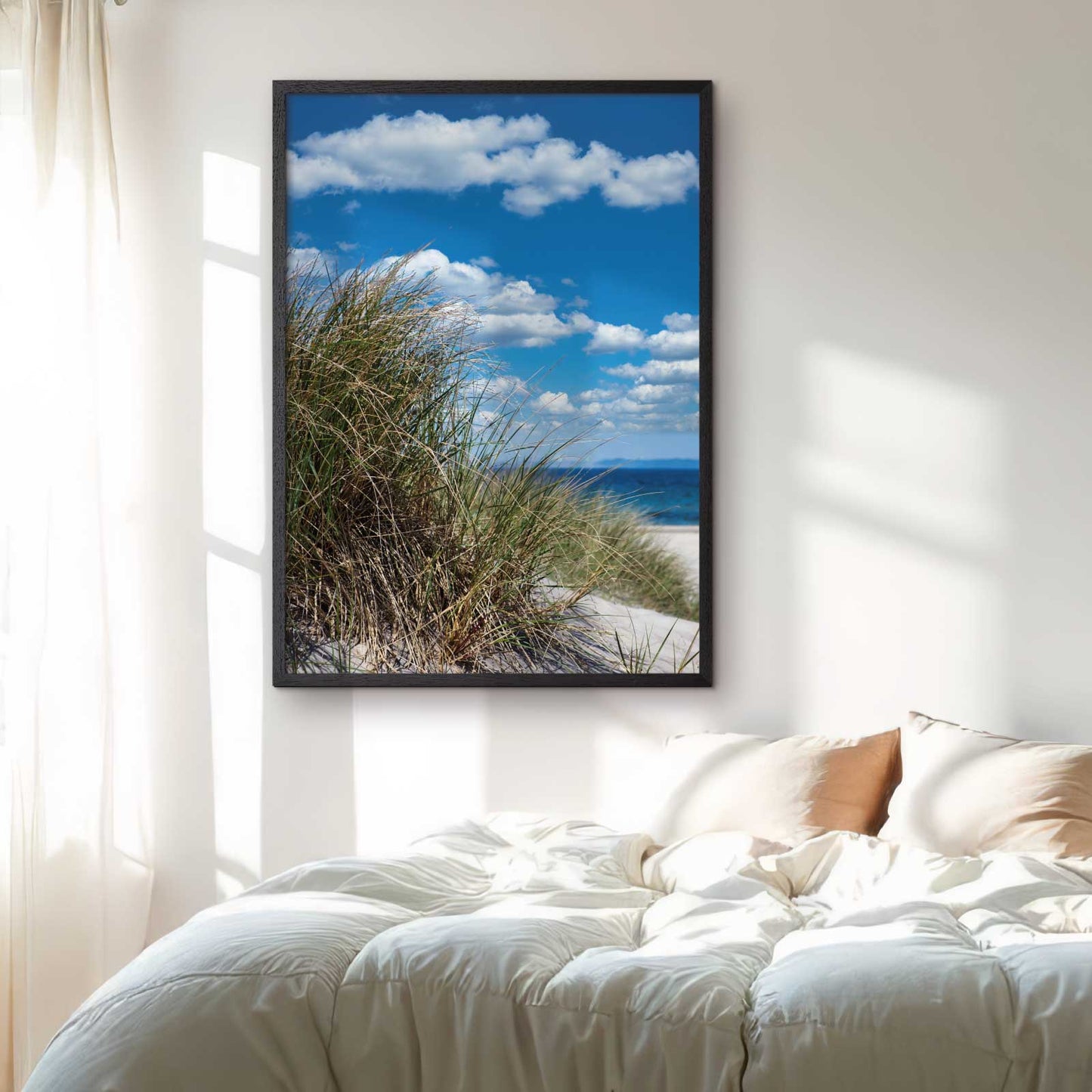 Nature poster showing dune grass on a danish beach