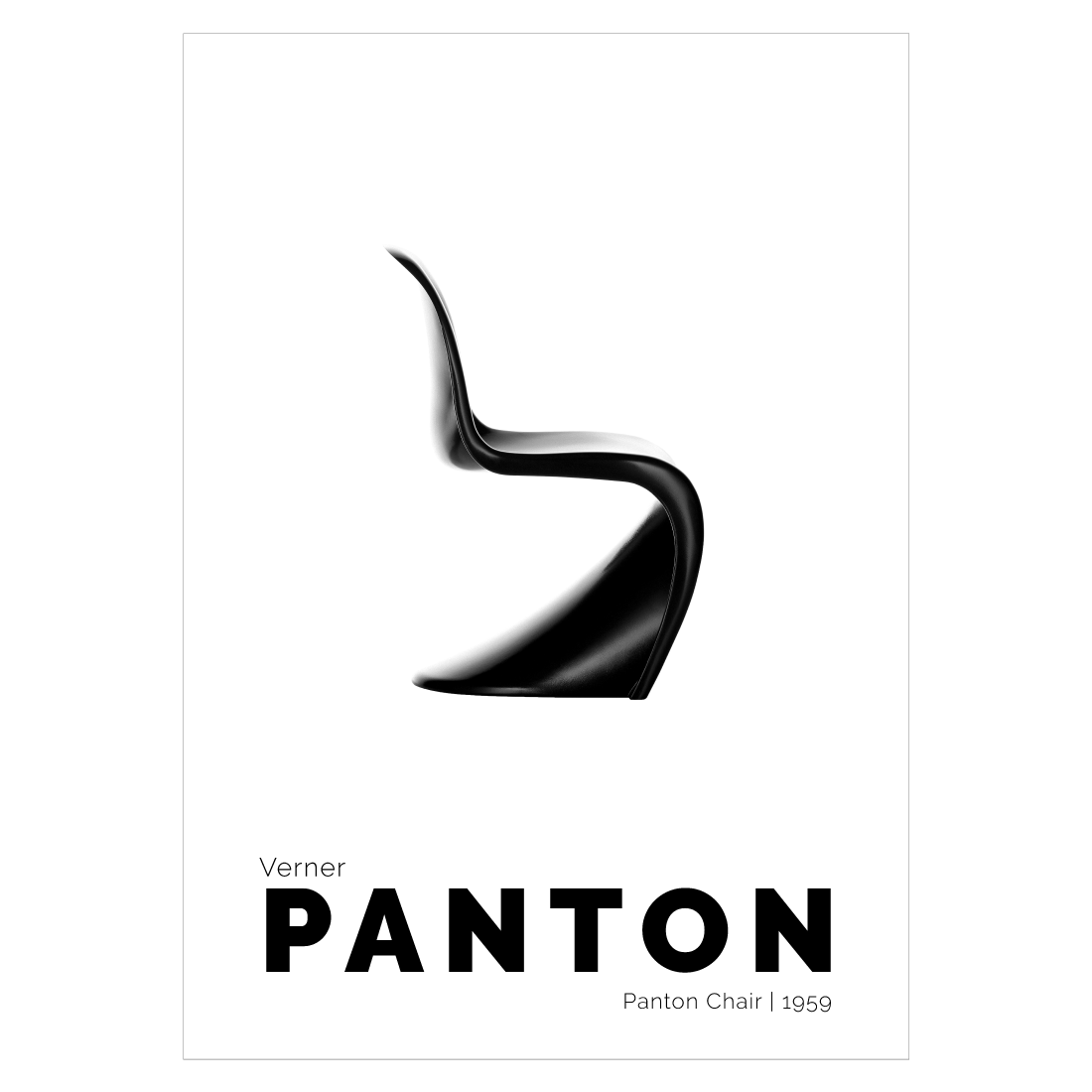 Plakat med Verner Panton Stol