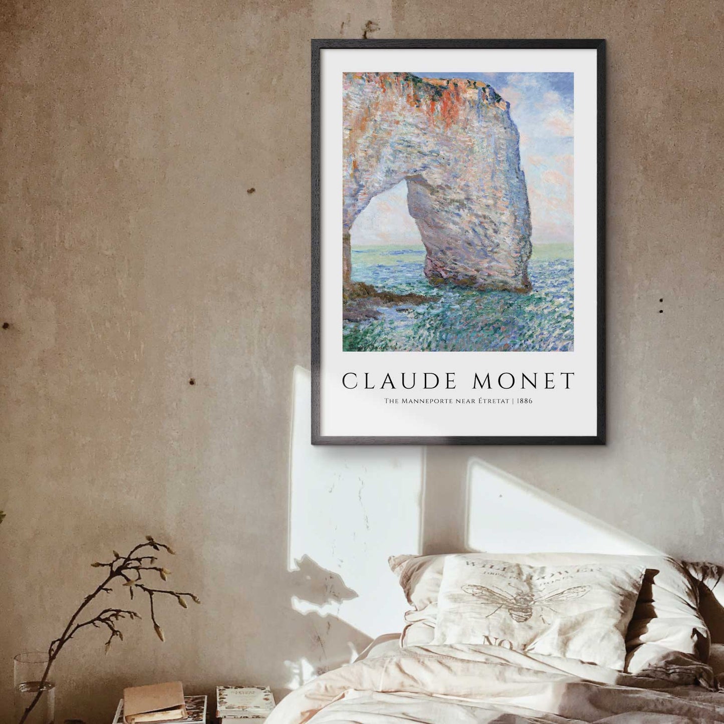 Art poster with Claude Monet "The Manneporte near Étretat"