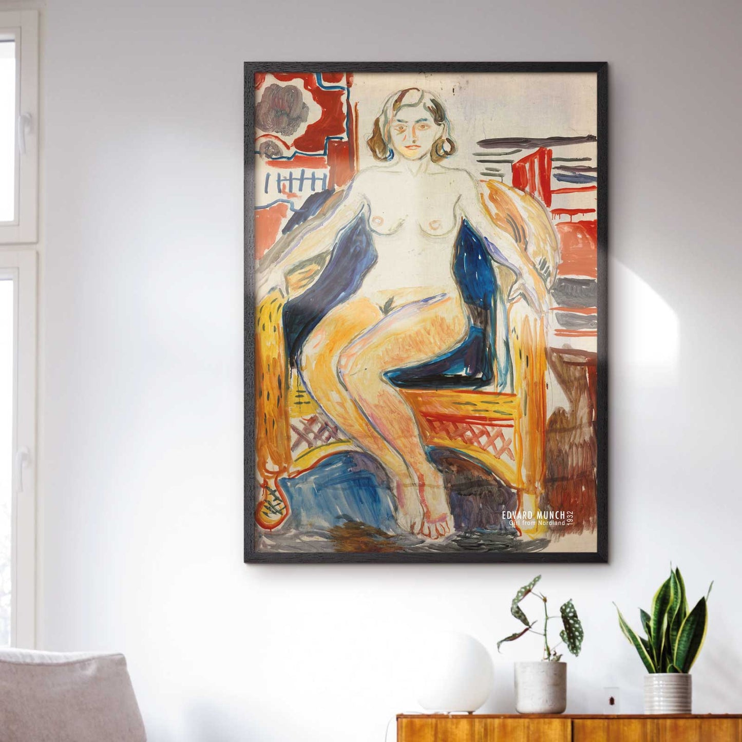 Art poster featuring "Girl from Nordland" by Edvard Munch