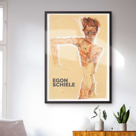 Art poster featuring Egon Schiele "Self Portrait 1911"