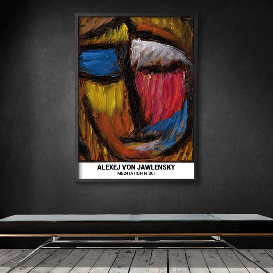 Art poster featuring Alexej von Jawlensky "Meditation N.30"