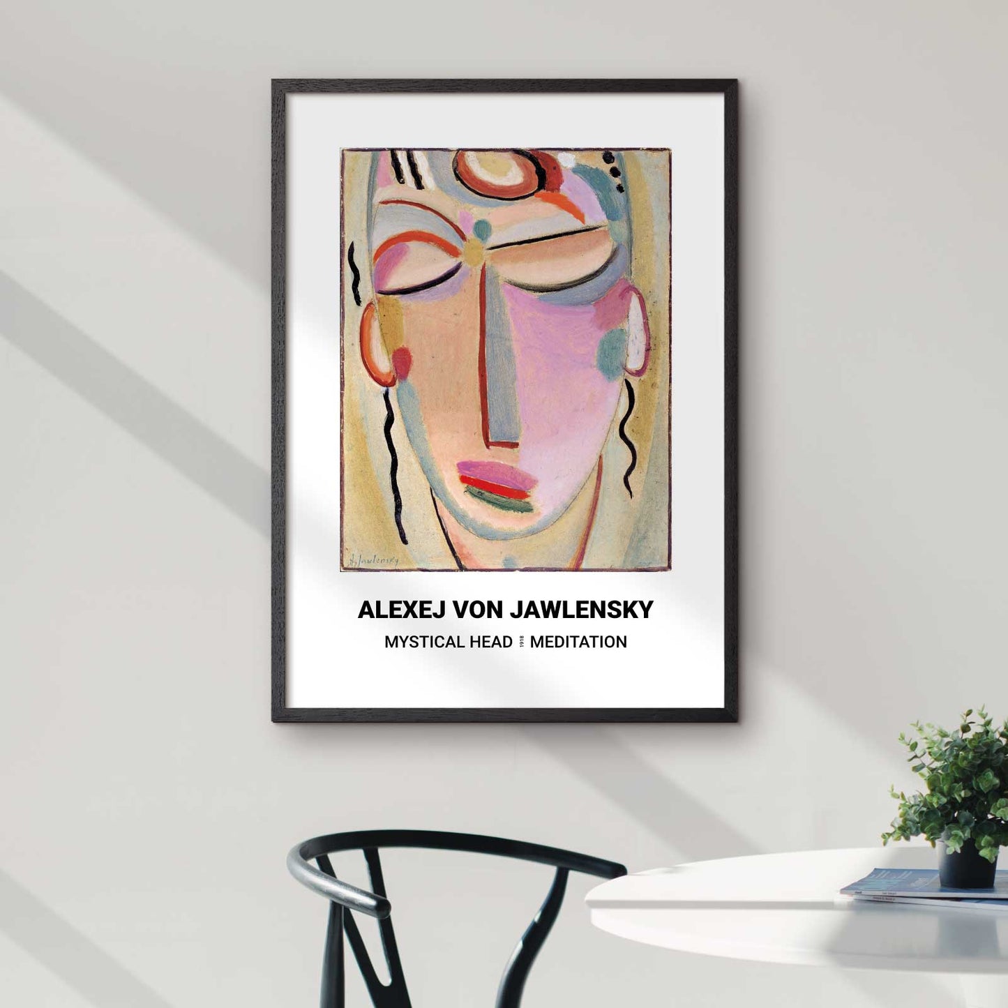 Art poster featuring Alexej von Jawlensky "Mystical Head Meditation"