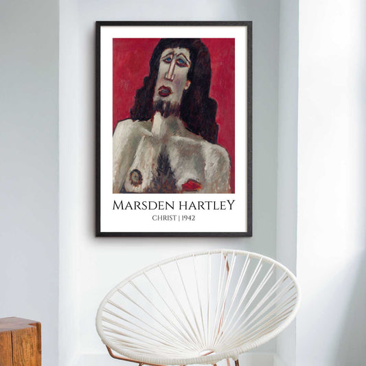 Art poster featuring Marsden Hartley "Christ"