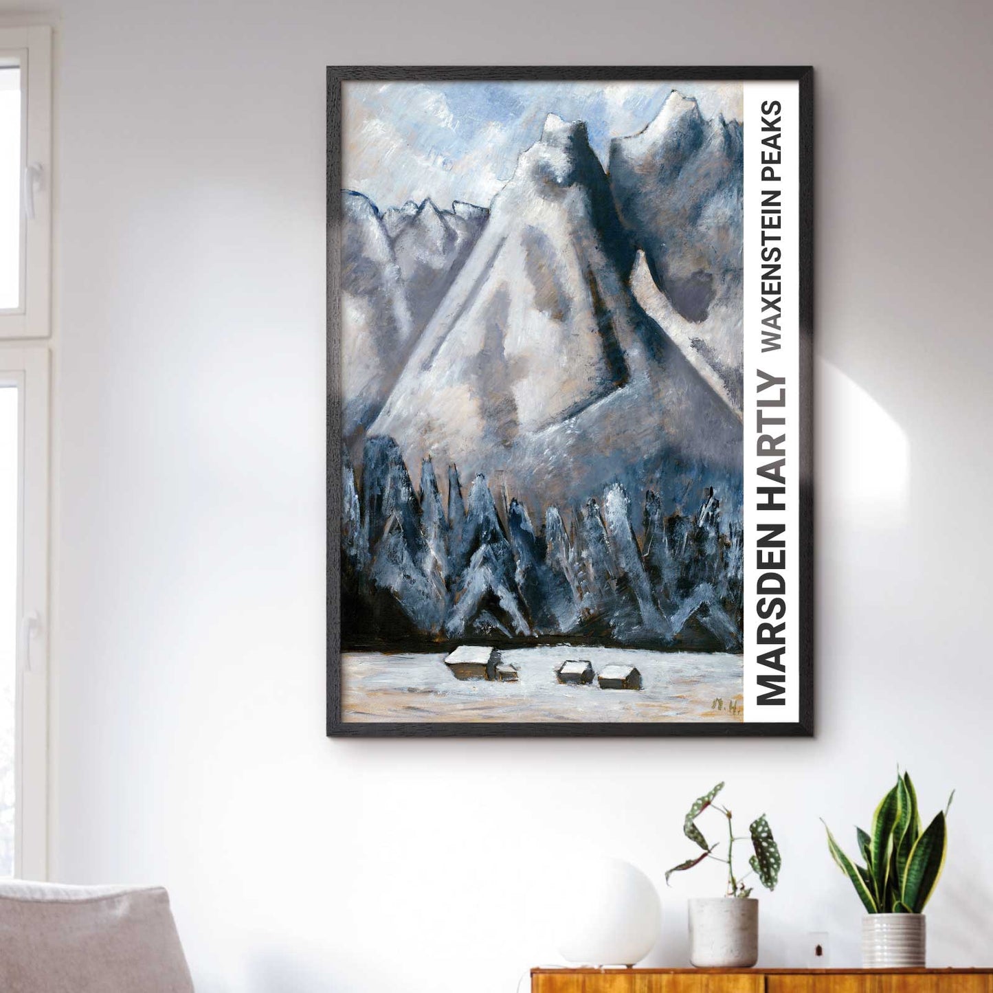 Art poster with Marsden Hartley "Waxenstein Peaks"