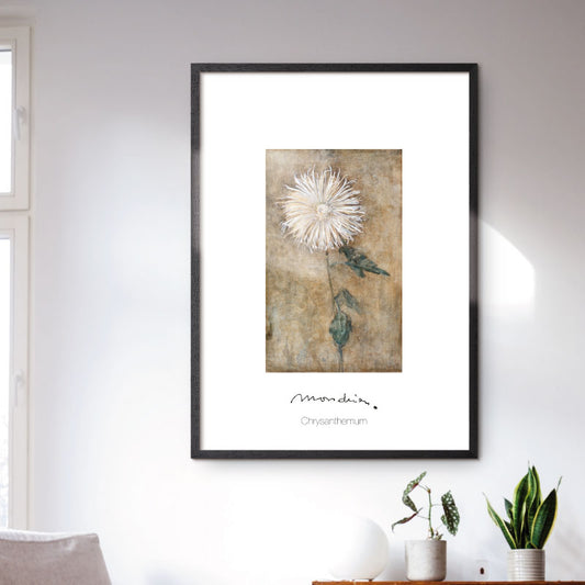 Art poster med Piet Mondrians "Chrysantemum"