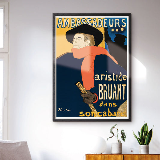 Art poster with Toulouse Lautrec "Ambassadeurs"