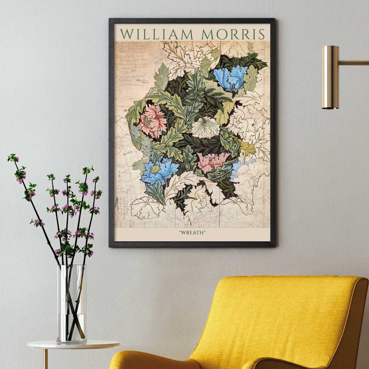 Art poster with William Morris´ "Wreath"