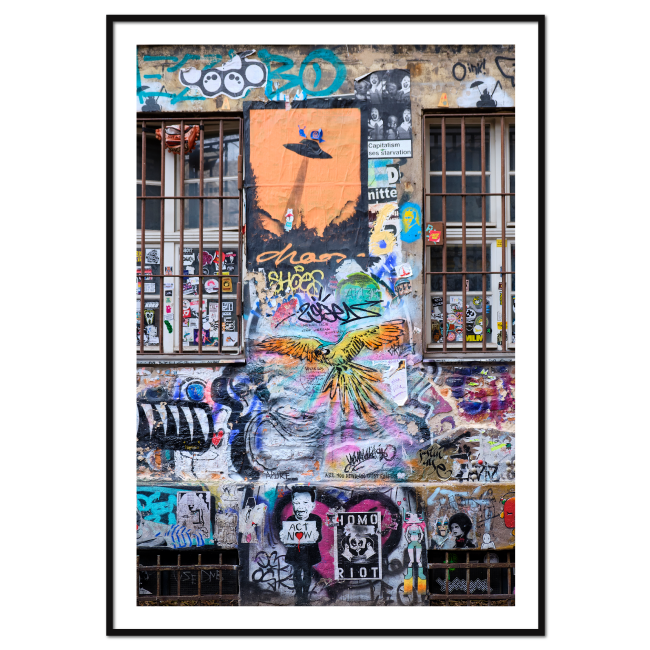 berlinplakat med en udsmykket husmur