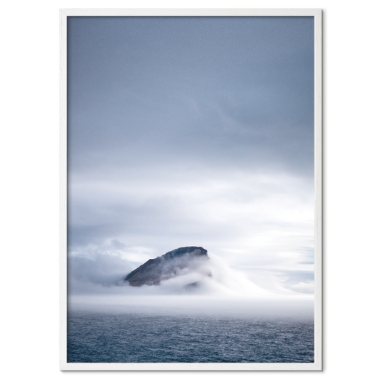 Blå plakat med færøske Koltur
