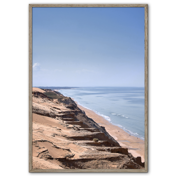 danmarksplakat med klitterne ved rubjerg knude under blå himmel